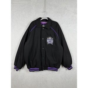 Y2K Sacramento Kings Wool‎ Blend Varsity Jacket NBA G-III & Carl Banks Size XL